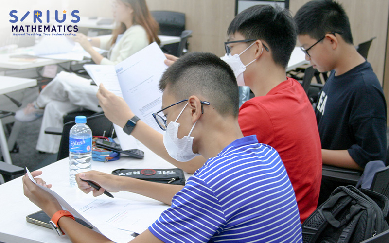 Students taking exam